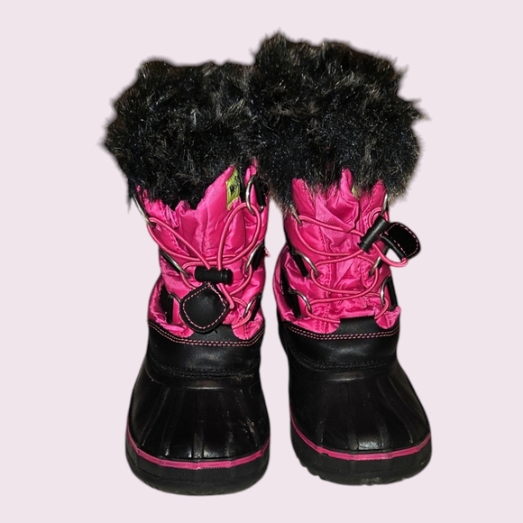 Western Chief Snow Boots Girls Size 3 Pink - Picture 3 of 7